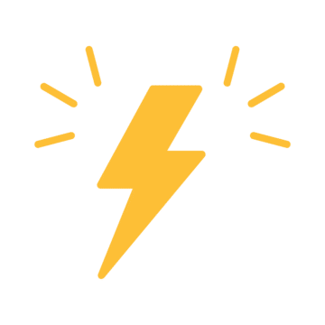 Icon of a lightning bolt.